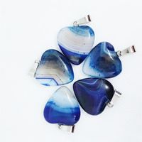 1 Piece Agate Heart Shape sku image 65