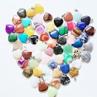 1 Piece Agate Heart Shape main image 6