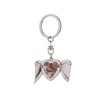 Fashion Heart Shape Wings Alloy Couple Pendant Necklace sku image 1