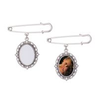 Fashion Oval Alloy Pearl Women's Brooches sku image 1