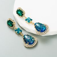 Wholesale Jewelry 1 Pair Fashion Geometric Alloy Rhinestones Earrings main image 4