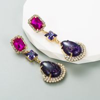 Wholesale Jewelry 1 Pair Fashion Geometric Alloy Rhinestones Earrings main image 5