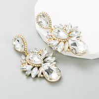 Fashion Geometric Alloy Gold Plated Rhinestones Women's Earrings 1 Pair sku image 1