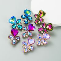 Ins Style Geometric Alloy Gold Plated Rhinestones Women's Earrings 1 Pair main image 1