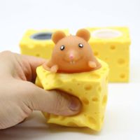 Creative Decompression Cute Cheese Mouse Cup Squeezing Toy 1pcs main image 3