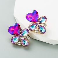 Ins Style Geometric Alloy Gold Plated Rhinestones Women's Earrings 1 Pair main image 4