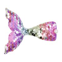 Cute Fish Tail Cloth Sequins Inlay Pearl Hair Clip 1 Piece sku image 6