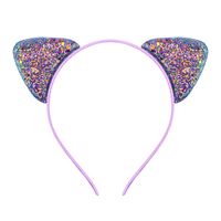Cute Cat Ears Cloth Sequins Hair Band 1 Piece sku image 1