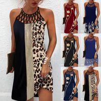 Women's A-line Skirt Vintage Style Halter Neck Hollow Out Sleeveless Printing Knee-length Daily main image 1
