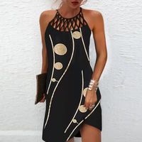 Women's A-line Skirt Ethnic Style Collarless Sleeveless Color Block Leopard Knee-length Holiday Street main image 5