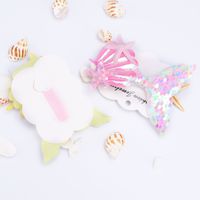 Sweet Fish Tail Plastic Sequins Inlay Shell Hair Clip 1 Piece main image 5