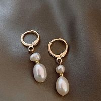 Fashion Geometric Copper Beaded Plating Inlay Pearl Zircon Earrings Ear Studs 1 Pair sku image 5
