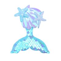 Sweet Fish Tail Plastic Sequins Inlay Shell Hair Clip 1 Piece sku image 5