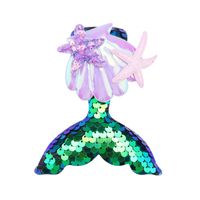 Sweet Fish Tail Plastic Sequins Inlay Shell Hair Clip 1 Piece sku image 1