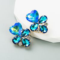 Ins Style Geometric Alloy Gold Plated Rhinestones Women's Earrings 1 Pair main image 5