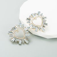 Fashion Geometric Alloy Rhinestones Women's Earrings 1 Pair sku image 1
