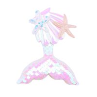 Sweet Fish Tail Plastic Sequins Inlay Shell Hair Clip 1 Piece sku image 7