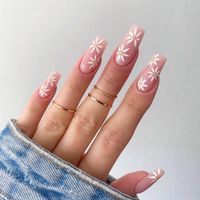 Sweet Flower Resin Nail Patches 1 Set sku image 1