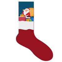Unisex Fashion Santa Claus Snowman Cotton Jacquard Crew Socks sku image 7