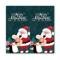 Rechteckigen Cartoon Oral Krebs Santa Schneeflocke Weihnachten Geschenk Box Dicht Aufkleber sku image 4
