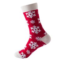 Unisex Fashion Christmas Tree Snowflake Cotton Jacquard Crew Socks sku image 3
