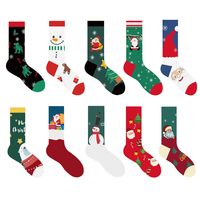 Unisex Fashion Santa Claus Snowman Cotton Jacquard Crew Socks main image 1