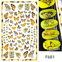 Fashion Letter Flower Butterfly Paper Nail Patches 1 Piece sku image 4