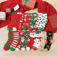 Women's Cute Santa Claus Gingerbread Snowman Spandex Polyester Jacquard Ankle Socks main image 3