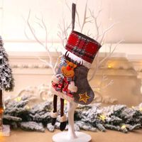 Noël Mode Père Noël Bonhomme De Neige Chiffon Fête Chaussettes De Noël 1 Pièce sku image 3