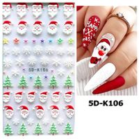 Simple Style Santa Claus Paper Nail Patches 1 Piece main image 1