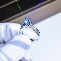 Mode Runden Kupfer Inlay Künstlicher Diamant Ringe 1 Stück main image 1