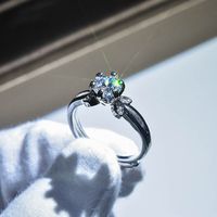Mode Runden Kupfer Inlay Künstlicher Diamant Ringe 1 Stück sku image 15