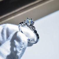Mode Runden Kupfer Inlay Künstlicher Diamant Ringe 1 Stück sku image 5
