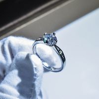 Mode Runden Kupfer Inlay Künstlicher Diamant Ringe 1 Stück sku image 10