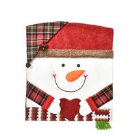Christmas Fashion Snowman Elk Cloth Family Gathering Chair Cover 1 Piece main image 5