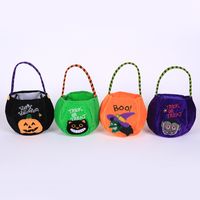 Halloween Pumpkin Cat Flannel Party Gift Bags 1 Piece main image 4