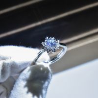 Moda Ronda Cobre Embutido Diamante Artificial Anillos 1 Pieza sku image 11