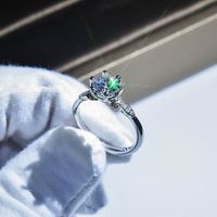 Mode Runden Kupfer Inlay Künstlicher Diamant Ringe 1 Stück sku image 21