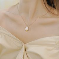 Mode Schmetterling Legierung Überzug Inlay Künstlicher Diamant Frau Halskette Mit Anhänger 1 Stück sku image 31