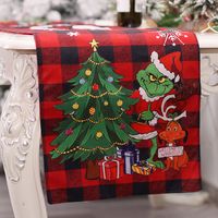 Weihnachten Retro Weihnachtsbaum Brief Schneeflocke Tuch Nicht Gewebt Familientreffen Tischdecke 1 Stück sku image 2