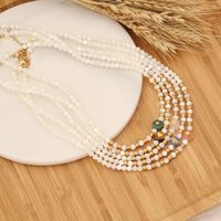 Fashion Star Stainless Steel Shell Pearls Handmade Necklace 1 Piece main image 2