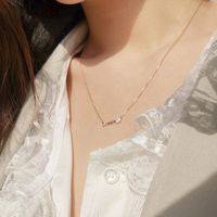 Mode Schmetterling Legierung Überzug Inlay Künstlicher Diamant Frau Halskette Mit Anhänger 1 Stück sku image 14