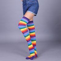 Women's Fashion Stripe Acrylic Over The Knee Socks main image 2