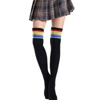 Women's Fashion Stripe Acrylic Over The Knee Socks sku image 17