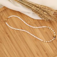 Fashion Star Stainless Steel Shell Pearls Handmade Necklace 1 Piece sku image 3