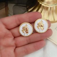 Fashion Bow Knot Alloy Plating Inlay Artificial Gemstones Women's Ear Studs 1 Pair sku image 42