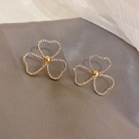 Fashion Bow Knot Alloy Plating Inlay Artificial Gemstones Women's Ear Studs 1 Pair sku image 47