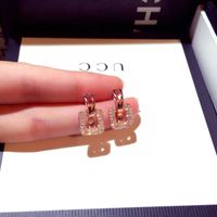 Fashion Bow Knot Alloy Plating Inlay Artificial Gemstones Women's Ear Studs 1 Pair sku image 56