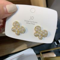 Fashion Bow Knot Alloy Plating Inlay Artificial Gemstones Women's Ear Studs 1 Pair sku image 22
