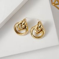 Fashion Bow Knot Alloy Plating Inlay Artificial Gemstones Women's Ear Studs 1 Pair sku image 11